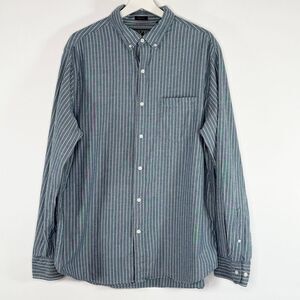 Rye by Hawker Rye Chambray Ivory Stripe Long Sleeve Button Down Shirt - Men’s US